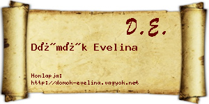 Dömök Evelina névjegykártya